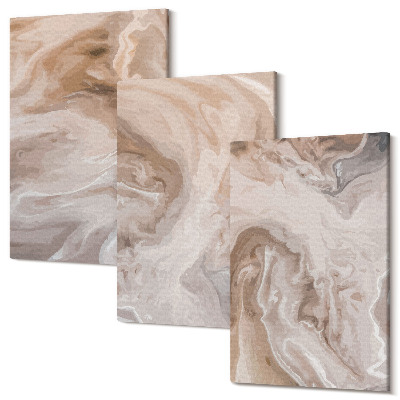 Set tablouri canvas triptic Modele abstracte de marmură texturi de piatră