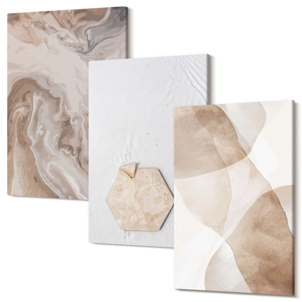 Tablou canvas set triptic Abstracție de designer inspirată din natură