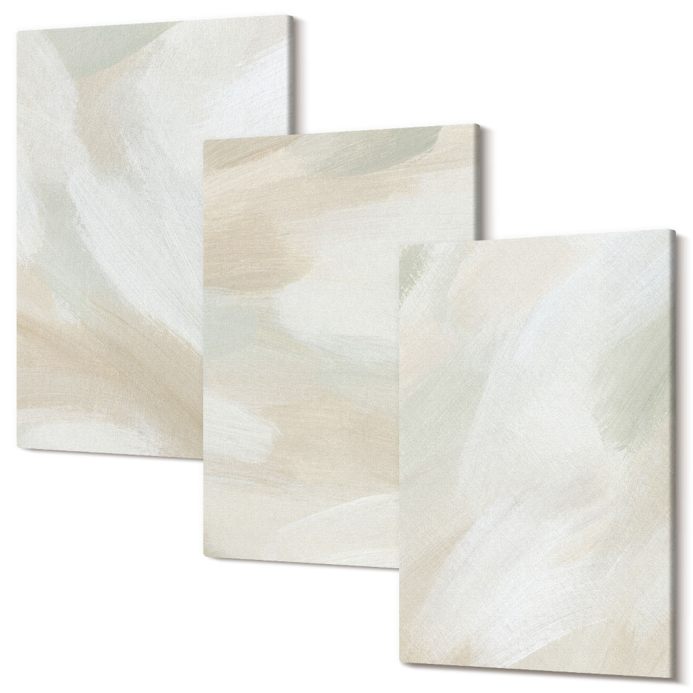 Tablou canvas set triptic Textura vopselei urme de minimalism vopsea