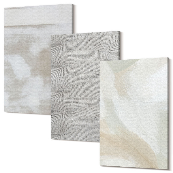 Set tablouri canvas triptic Abstracție în design, texturi de pictură modernă