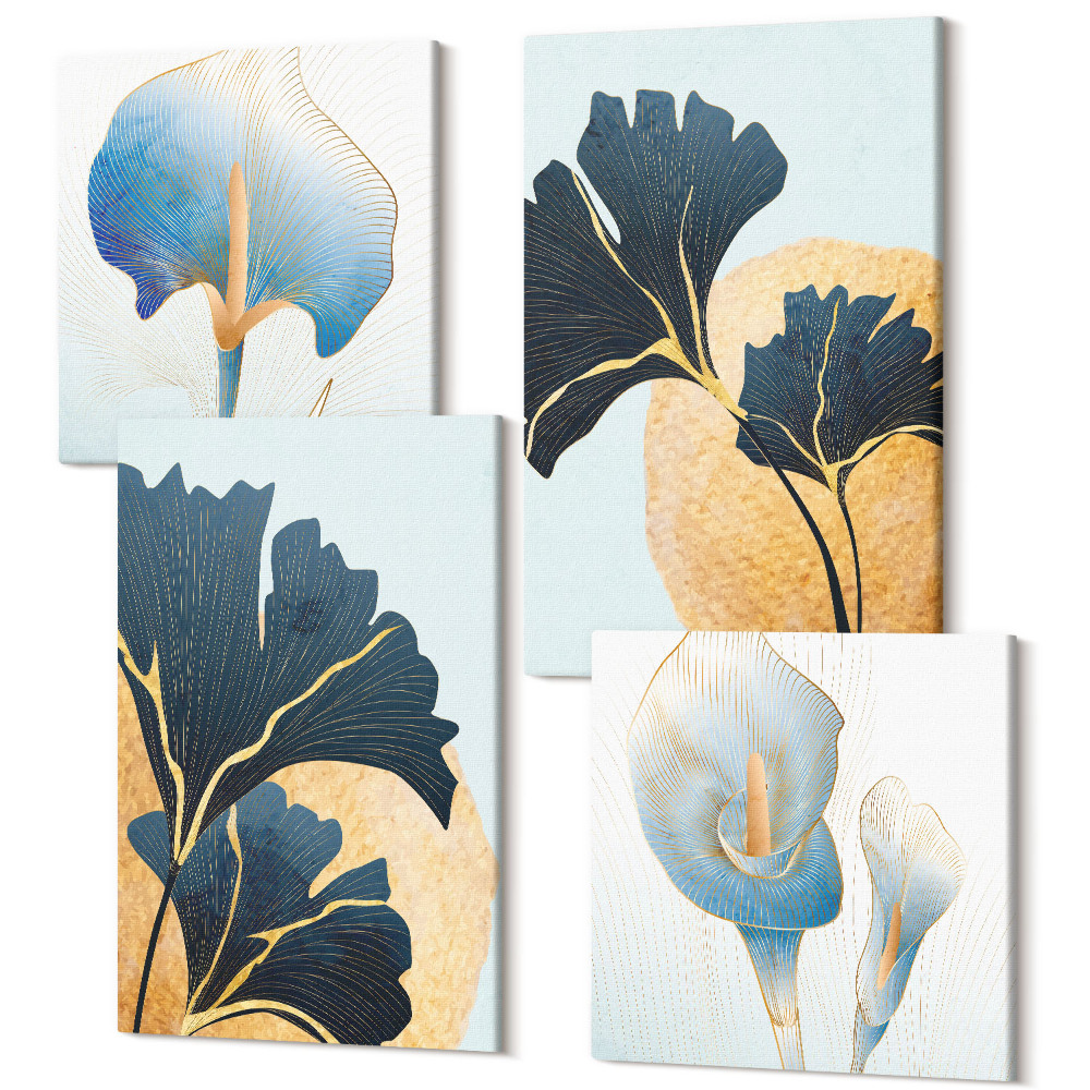 Tablouri multicanvas 4 piese Sloganul Lemons despre portretul vinului al Fridei Kahlo