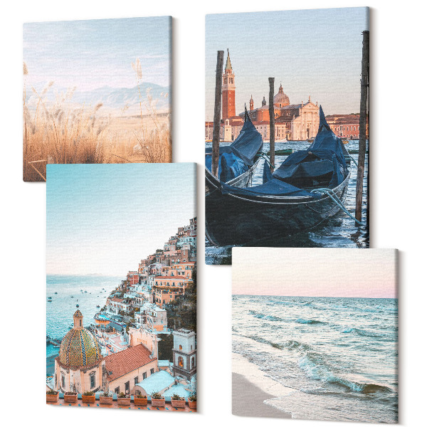 Tablou 4 piese Vederi la malul mării arhitectura italiană Veneția
