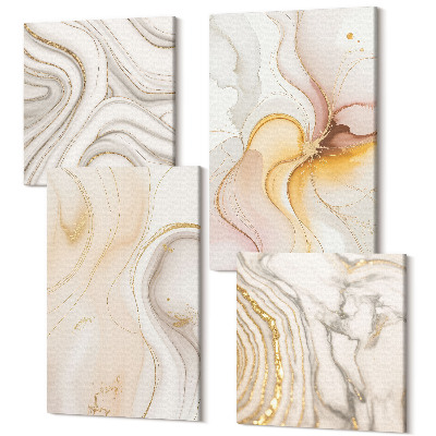 Tablouri multicanvas 4 piese Modele abstracte calde motive elegante