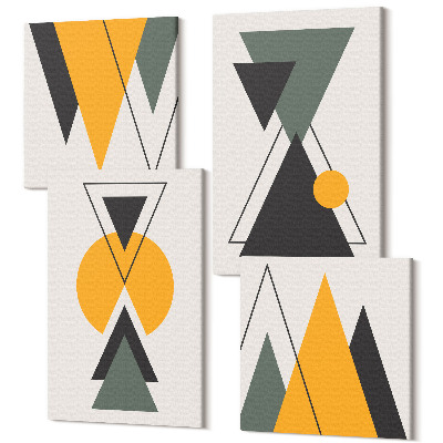 Tablouri multicanvas 4 piese Forme geometrice abstracte