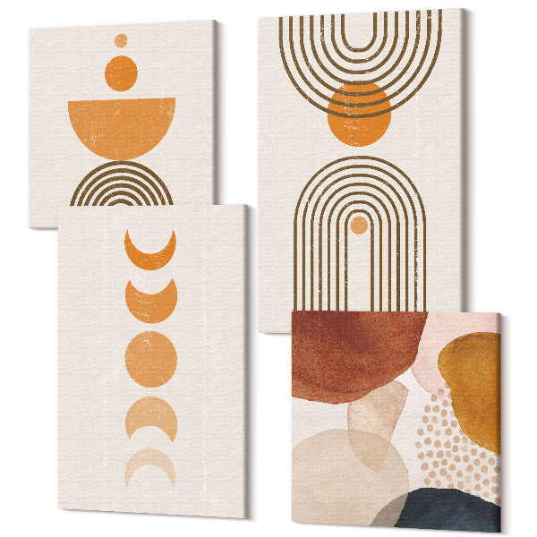 Tablou 4 piese Design decorativ boho minimalist