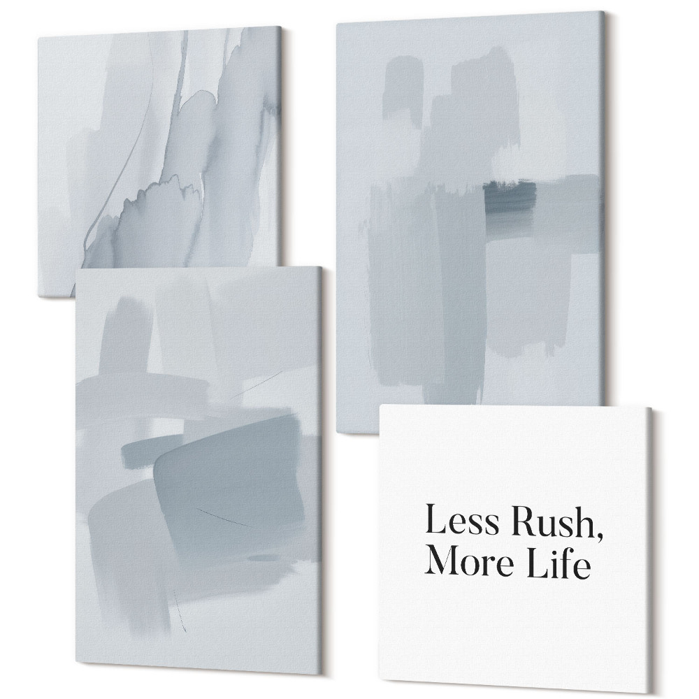 Tablou 4 piese Compoziții abstracte în stil acuarelă