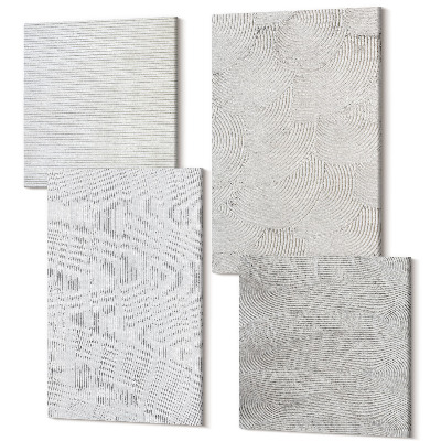 Tablouri multicanvas 4 piese Modele în nisip, structuri geometrice liniare