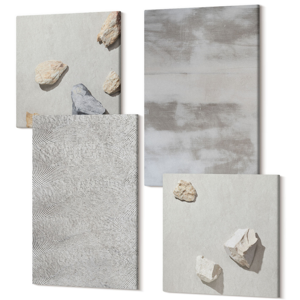 Tablou 4 piese Structuri moderne de textură într-un stil minimalist