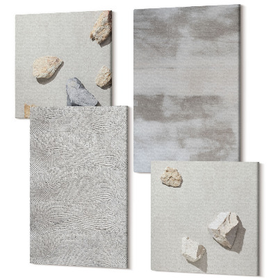 Tablou 4 piese Structuri moderne de textură într-un stil minimalist