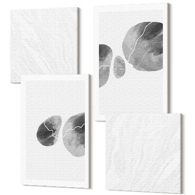 Tablouri multicanvas 4 piese Pete de vopsea pictură minimalistă abstractă