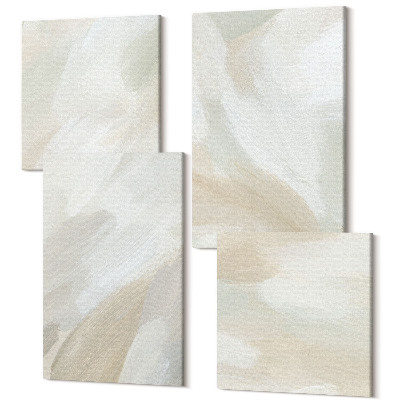 Tablouri multicanvas 4 piese Pensule vopsea abstractă pe pânză