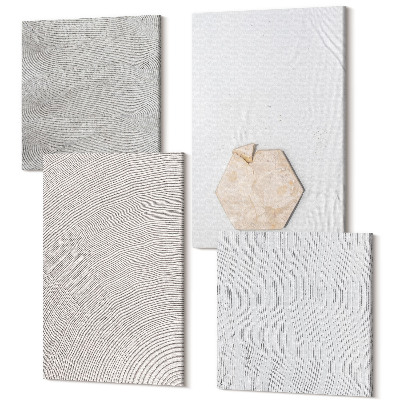 Tablou 4 piese Texturi ușoare pe nisip, stil boho delicat