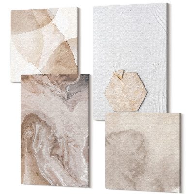 Tablou 4 piese Abstracție de designer inspirată din natură