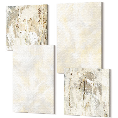 Tablouri canvas set 4 piese Design strălucitor al pensulei de vopsea cu textură strălucitoare