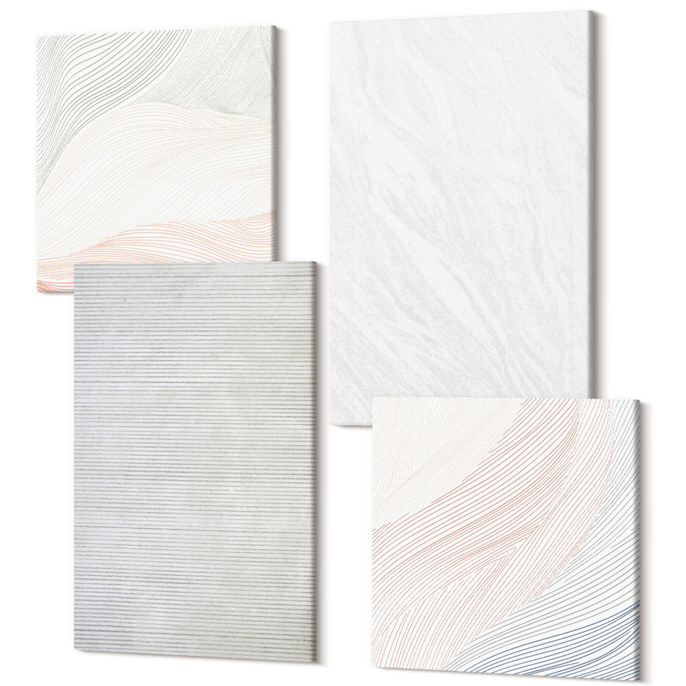 Tablouri multicanvas 4 piese Snururi strălucitoare structurează modele în nisip