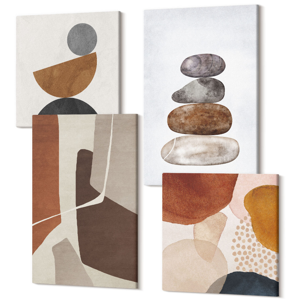 Tablouri canvas set 4 piese Pictura abstracta decoratiuni moderne