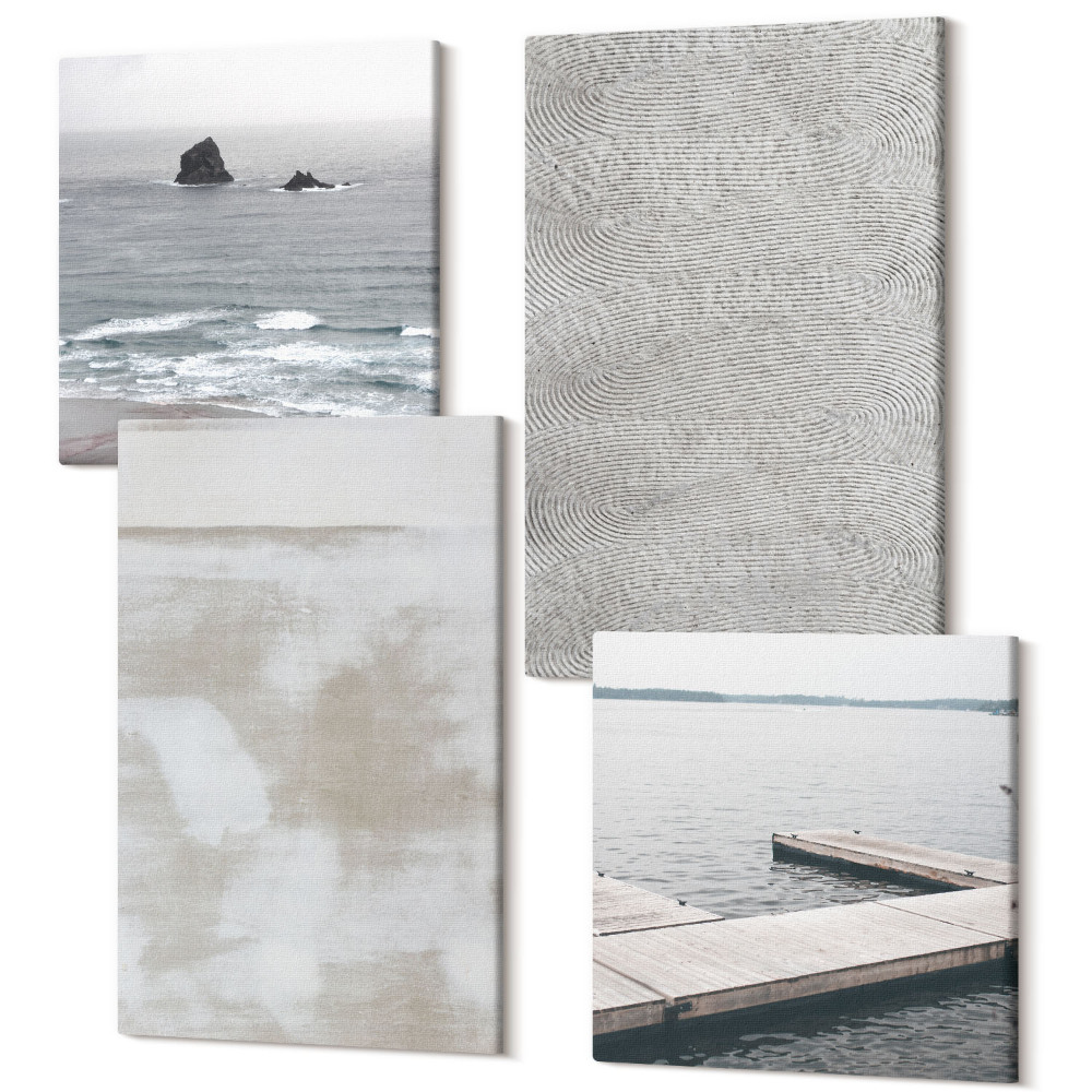 Tablouri multicanvas 4 piese Abstracție în design, texturi de pictură modernă