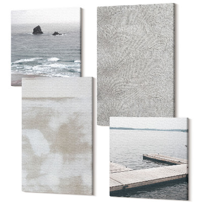 Tablouri multicanvas 4 piese Abstracție în design, texturi de pictură modernă