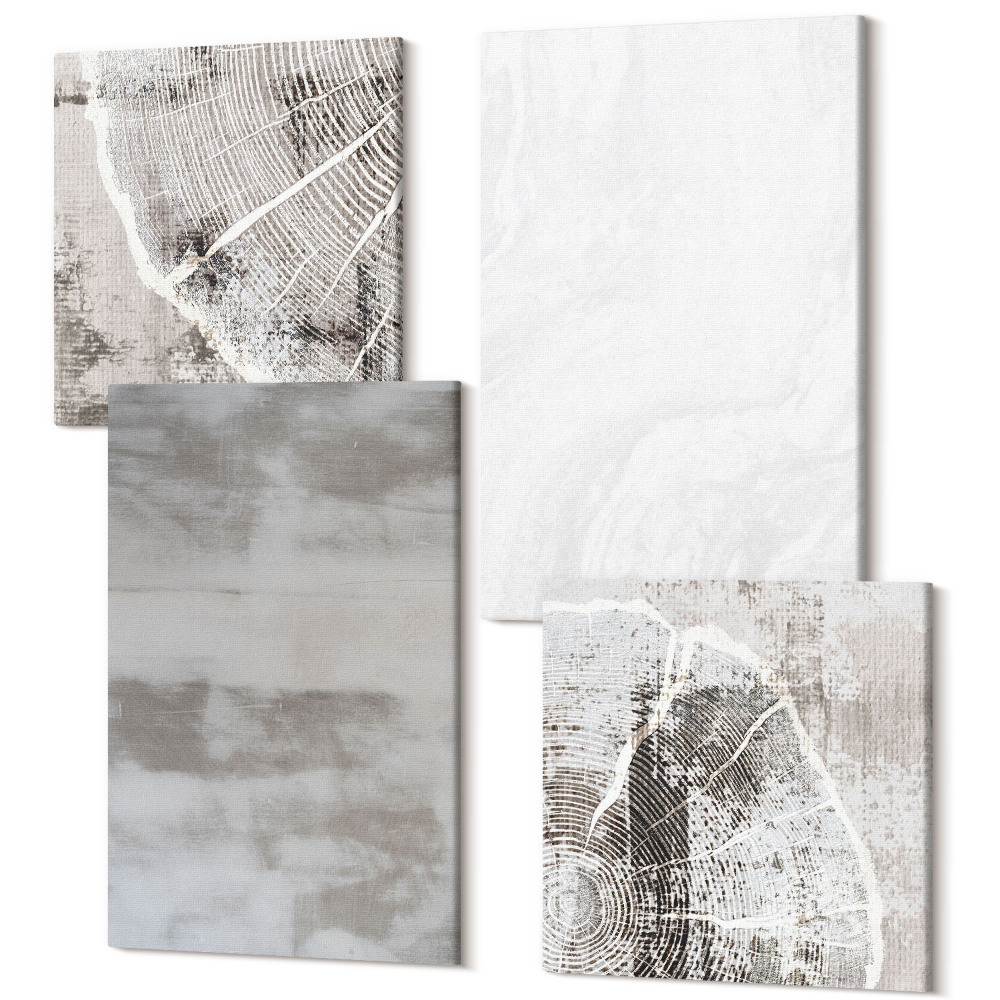 Tablou 4 piese Forme și structuri abstracte în stil modern