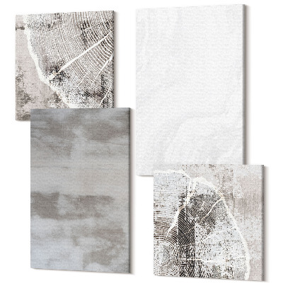 Tablou 4 piese Forme și structuri abstracte în stil modern