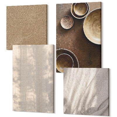 Tablouri multicanvas 4 piese Structuri și texturi într-un stil minimalist