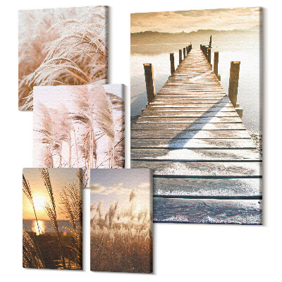 Tablou din 5 piese Vederi liniștite ale naturii și peisajelor acvatice