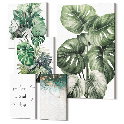 Set tablouri 5 piese Plantează inspirații într-un stil modern și minimalist