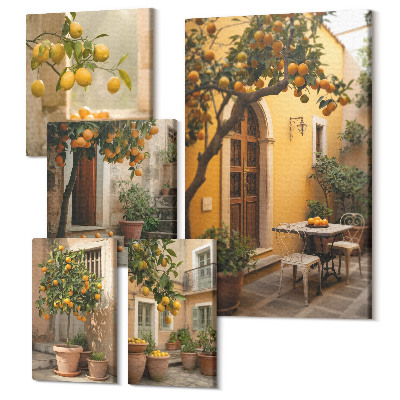 Set tablouri 5 piese Citrice în colțuri fermecătoare ale grădinii