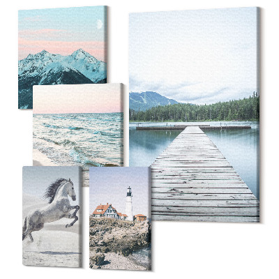 Tablou din 5 piese Natura si peisaje intr-un set armonios de decoratiuni