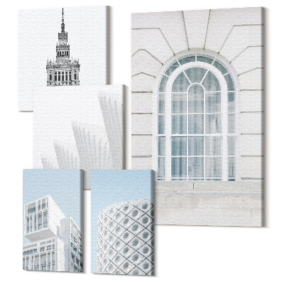 Tablou din 5 piese Arhitectură modernă, forme și linii minimaliste