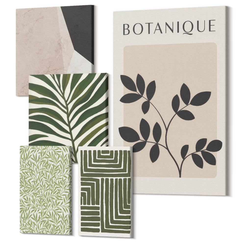 Tablouri canvas set 5 piese Plantează inspirații într-un stil modern și minimalist