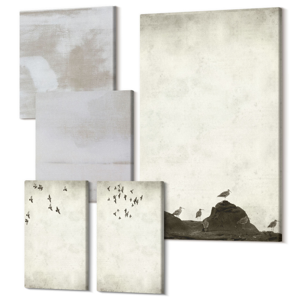 Tablou din 5 piese Stol zburător de păsări texturi industriale