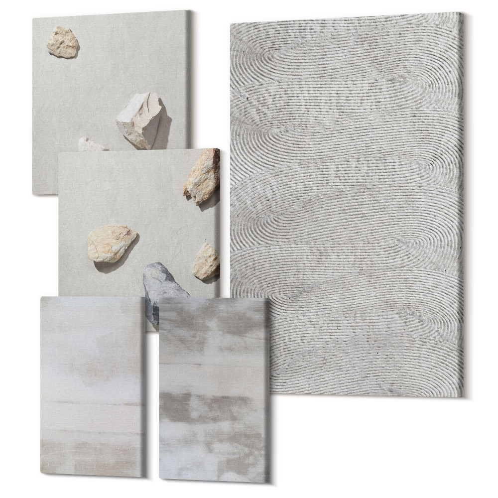 Tablou din 5 piese Structuri moderne de textură într-un stil minimalist