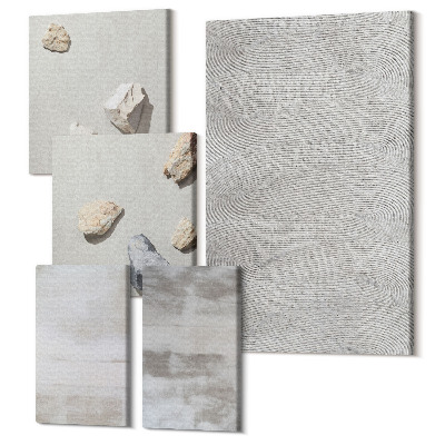 Tablou din 5 piese Structuri moderne de textură într-un stil minimalist