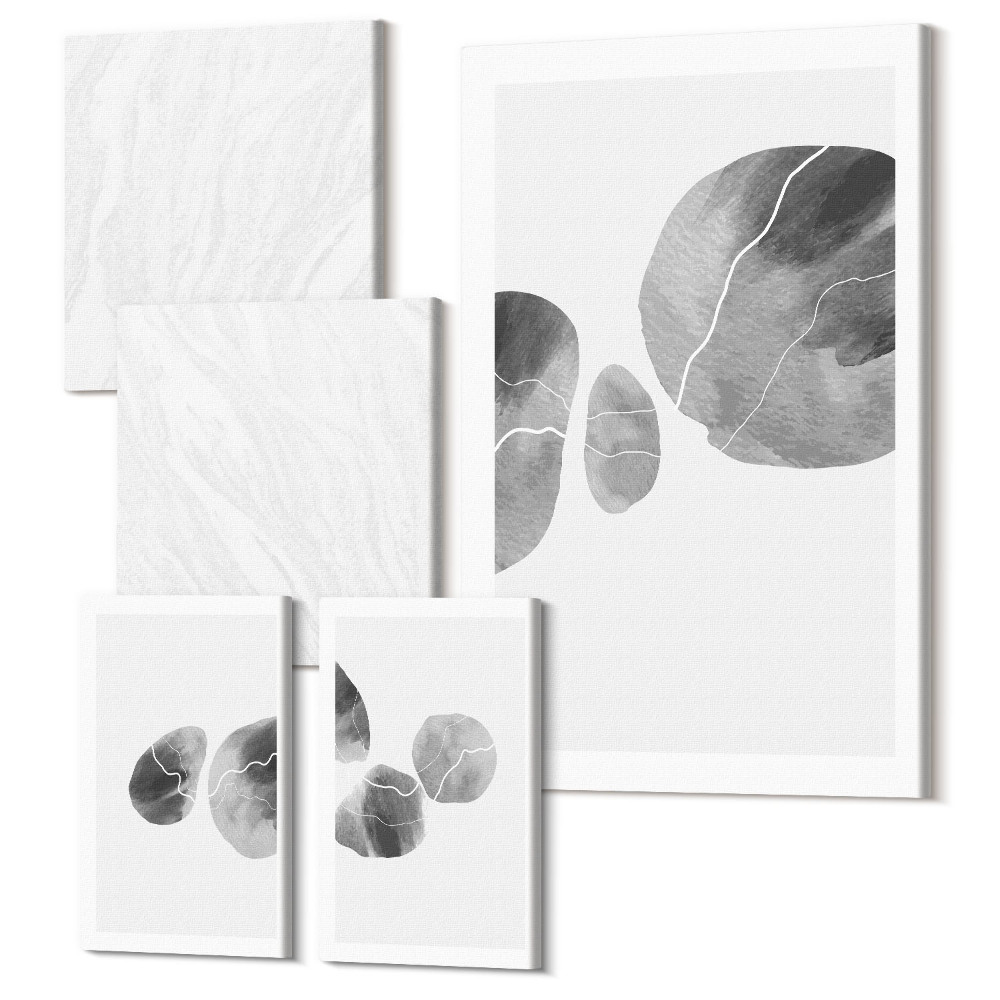 Tablouri canvas set 5 piese Pete de vopsea pictură minimalistă abstractă