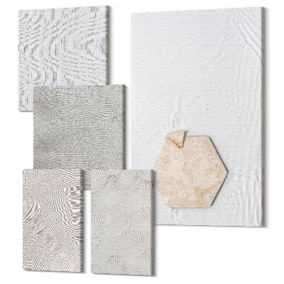 Tablou din 5 piese Texturi ușoare pe nisip, stil boho delicat