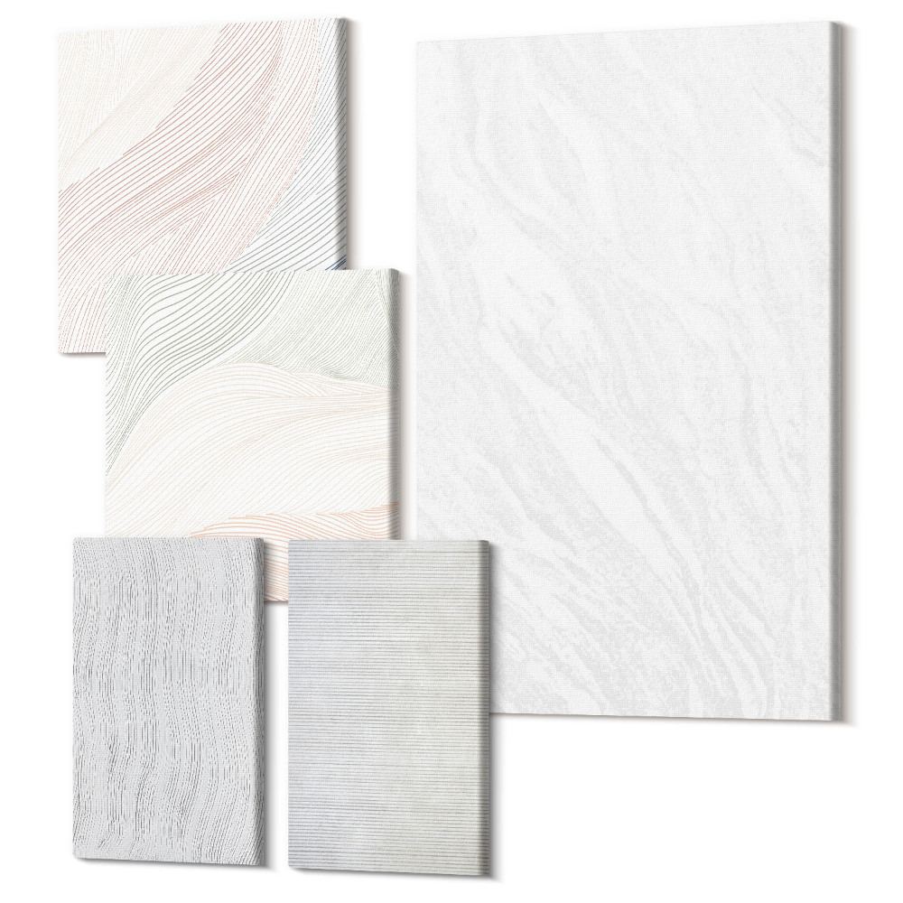 Tablouri canvas set 5 piese Snururi strălucitoare structurează modele în nisip