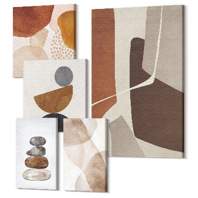 Set tablouri 5 piese Pictura abstracta decoratiuni moderne