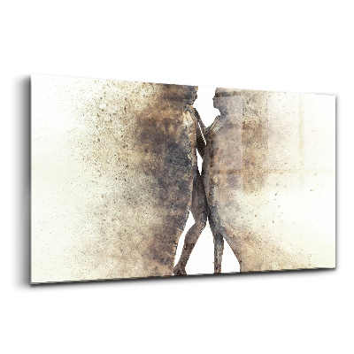 Tablou din sticlă Nisip de oameni abstracti