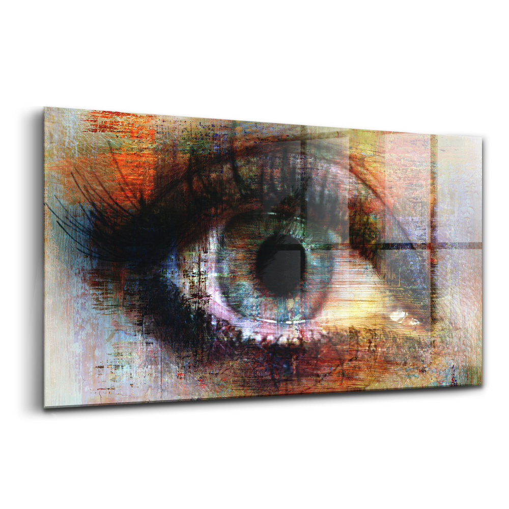 Tablou de sticlă Ochi de textură de artă stradală