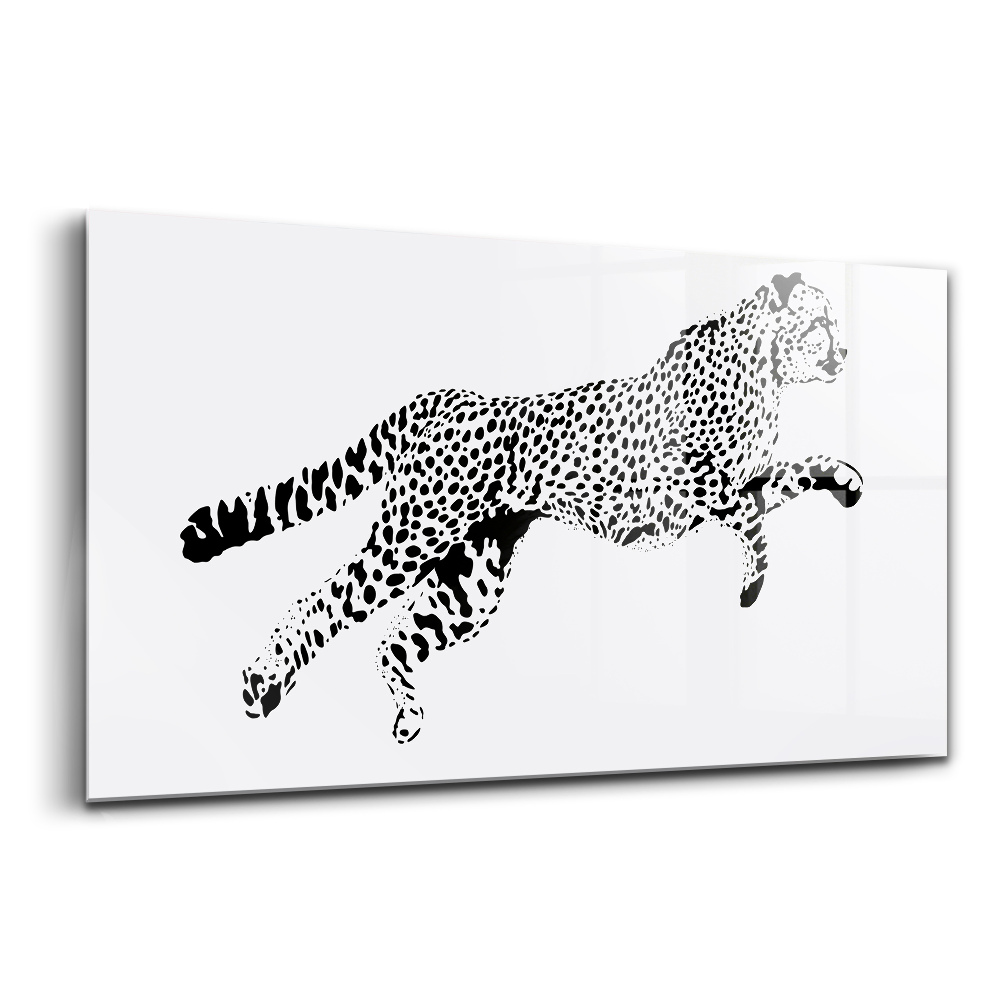 Tablou sticlă Silueta unei pantere