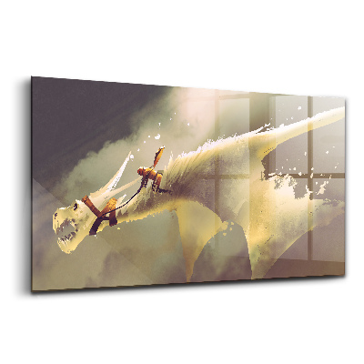 Tablou din sticlă Ilustrație a Călărețului Dragonului