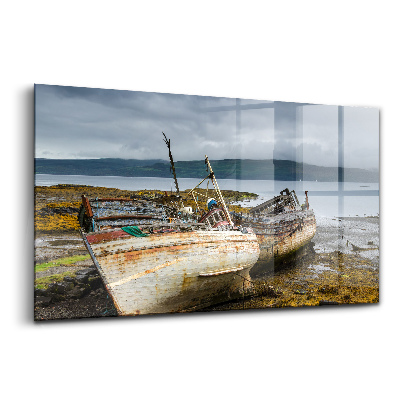 Tablou de sticlă Salen Bay Boats