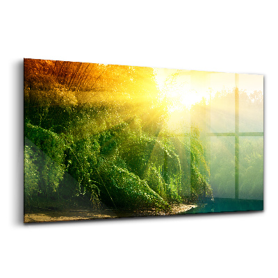 Tablou pe sticlă Afirmații de pace în agroturism