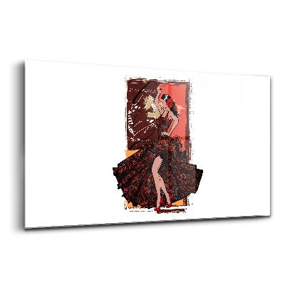 Tablou de sticlă Femeie flamenco