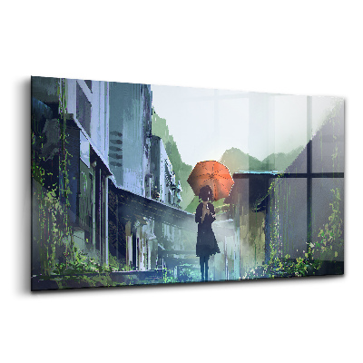 Tablou pe sticlă Plimbare pe vremea engleză