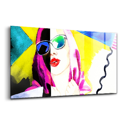 Tablou sticlă O femeie cu două fețe