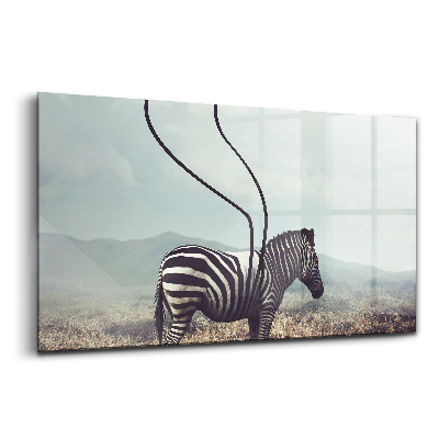 Tablou din sticlă Fără trăsăturile caracteristice ale unei zebre