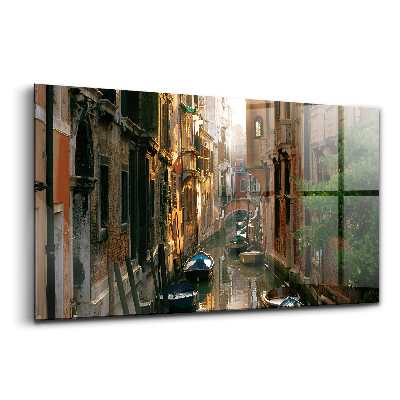 Tablou din sticlă Romantismul Veneției Canalul Mare
