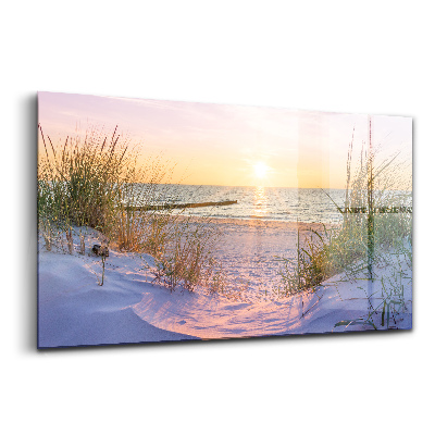 Tablou de sticlă Razele soarelui mării poloneze